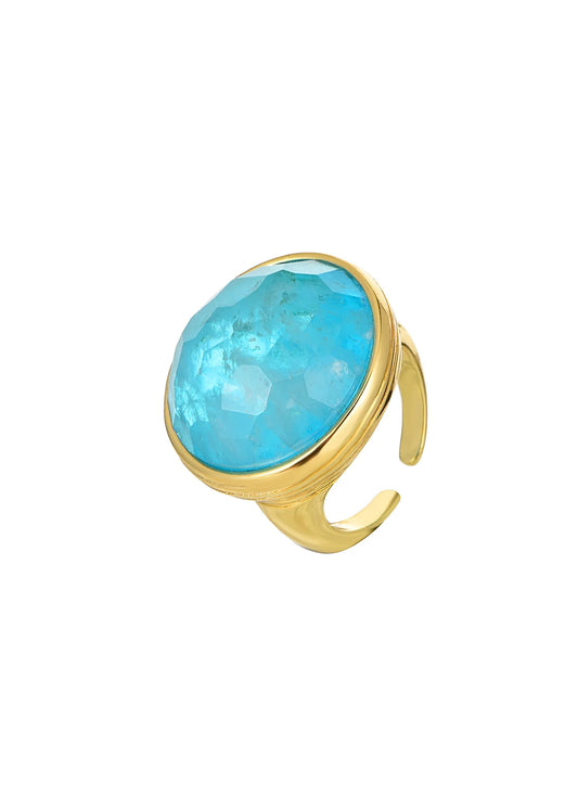 Round Stone Quartz Ring