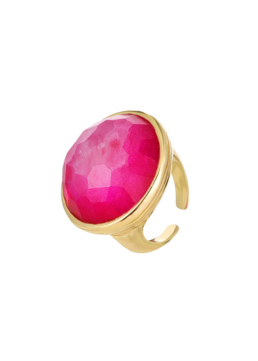 Round Stone Quartz Ring