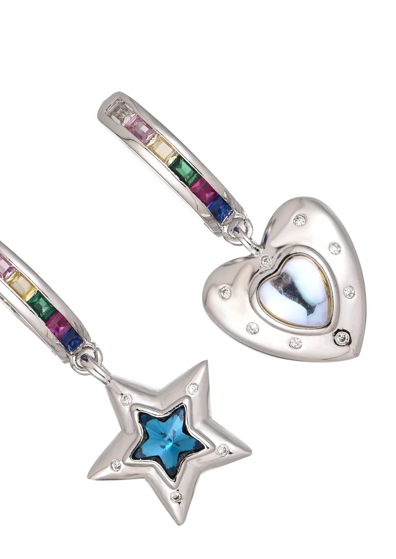 Heart and Star Earrings