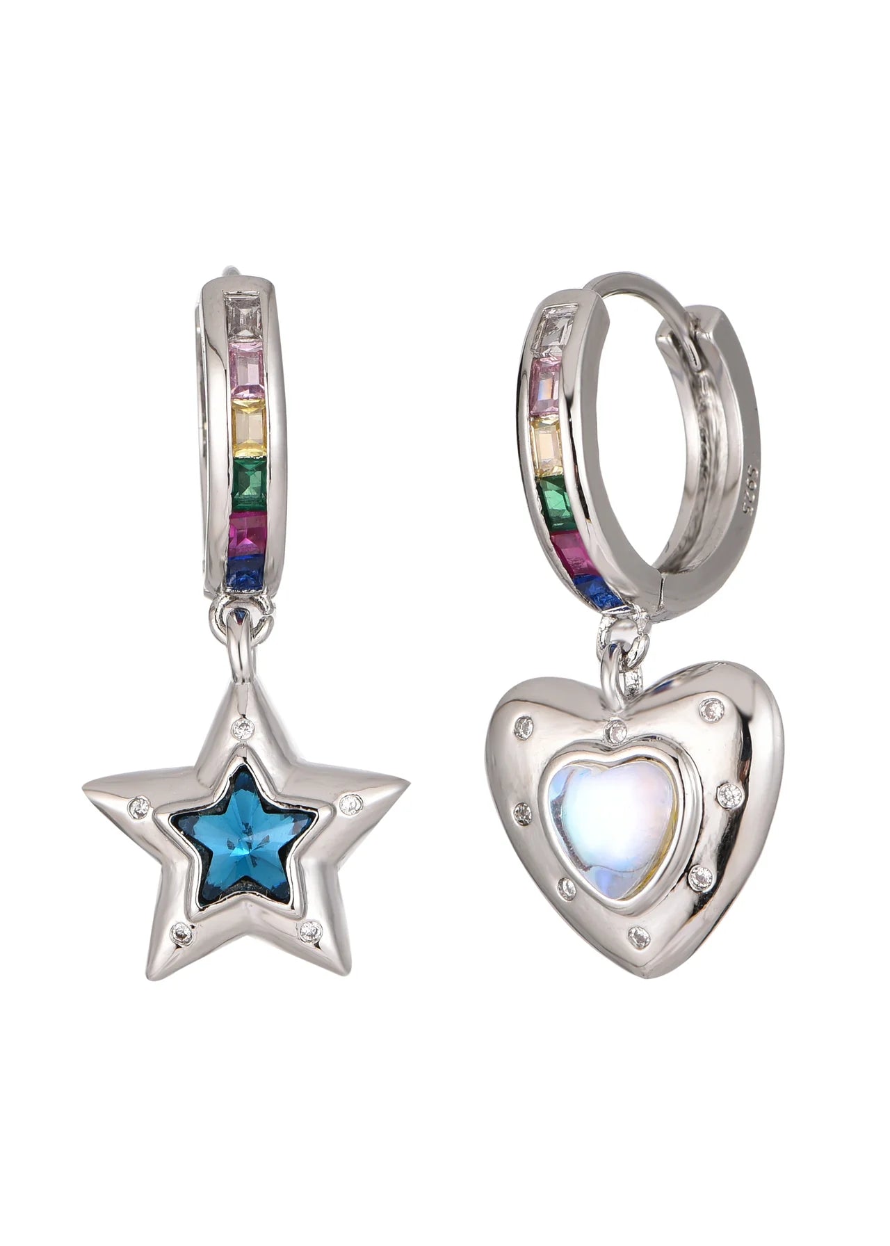 Heart and Star Earrings