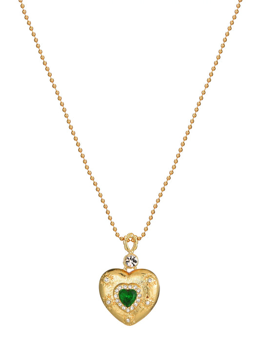 Green Love Gemstone Necklace