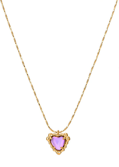 Ella Blush Heart Love Necklace