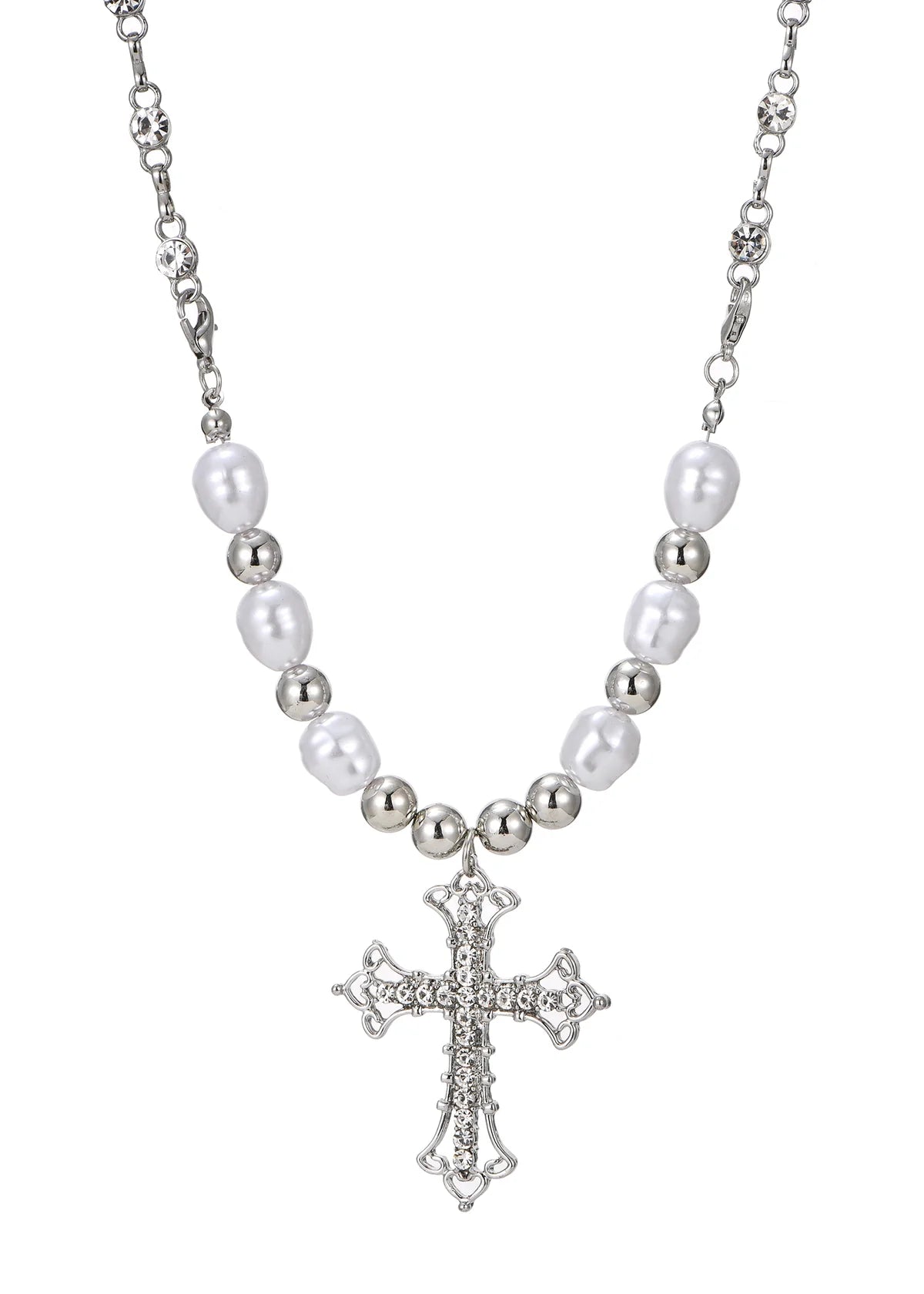 Pearl Cross Necklace