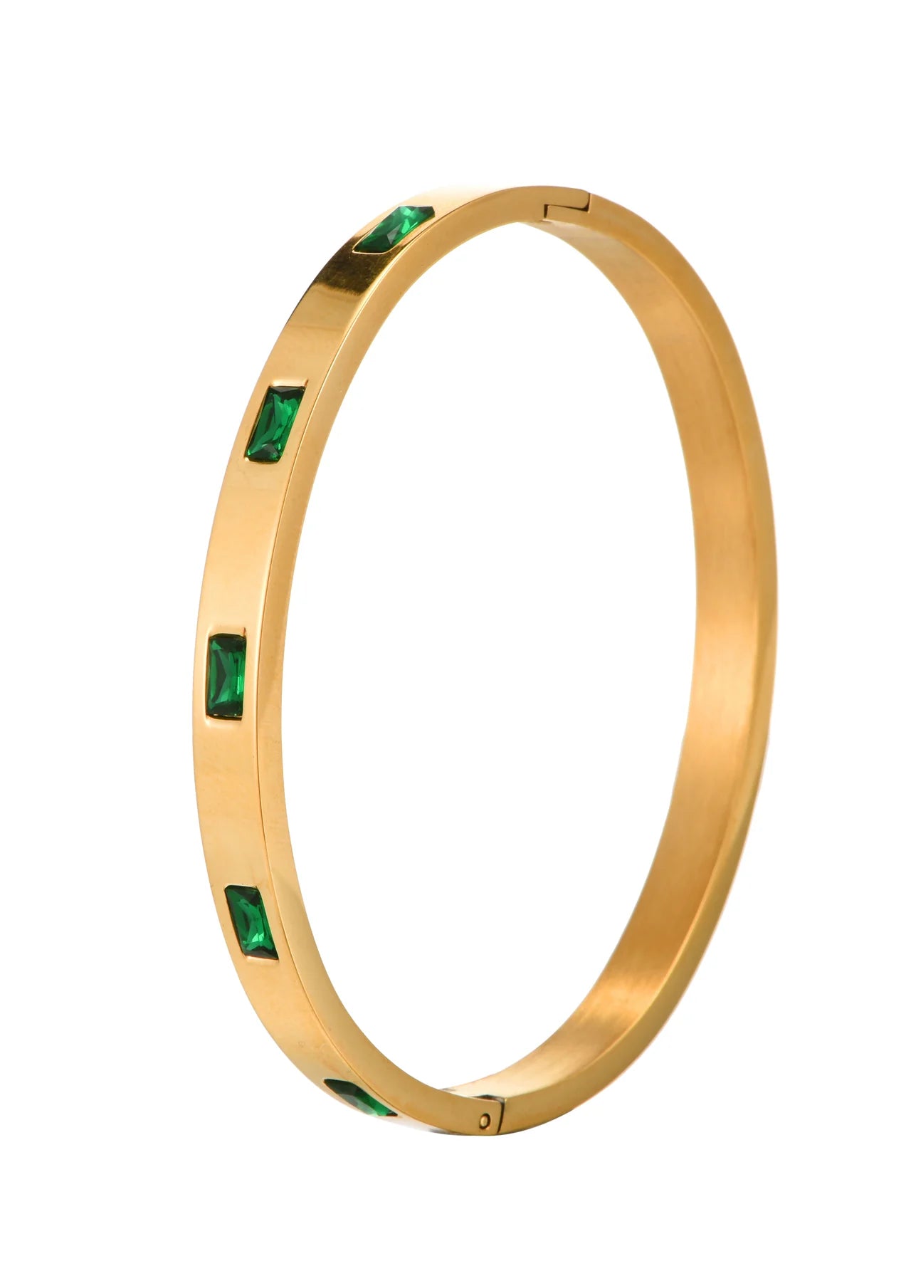 Green Jewel Gold Bracelet