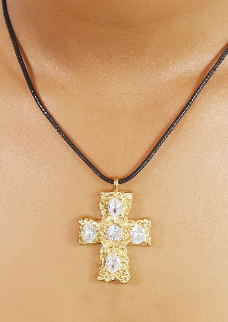 Brielle Golden Cross Necklace