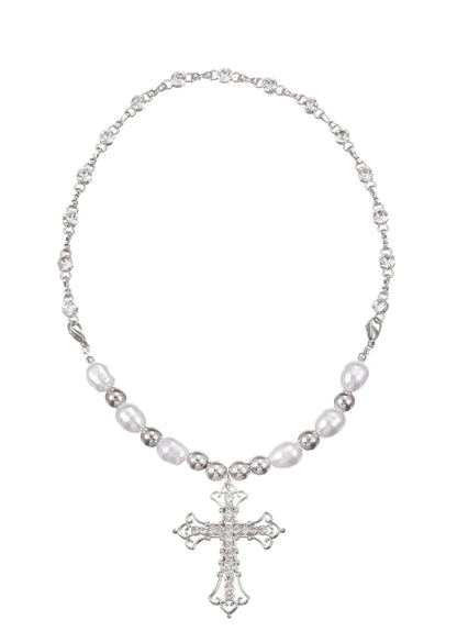 Pearl Cross Necklace