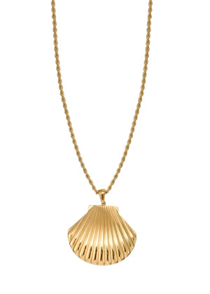 Giant Golden Shell Necklace