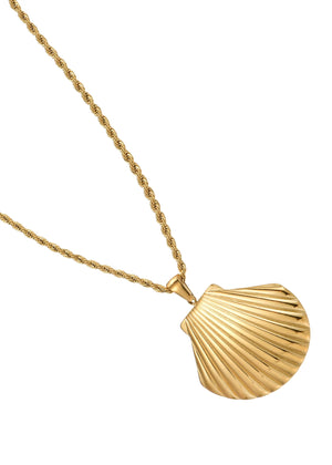 Giant Golden Shell Necklace