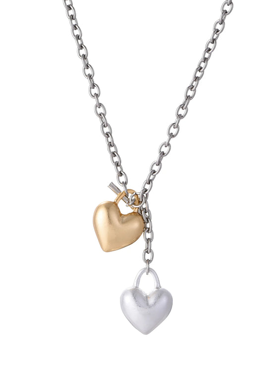 Stella Silver Golden Hearts Necklace