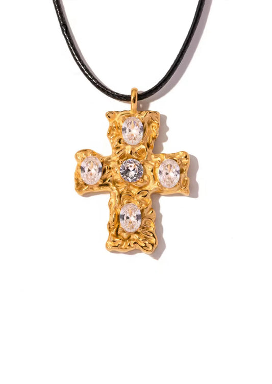 Brielle Golden Cross Necklace