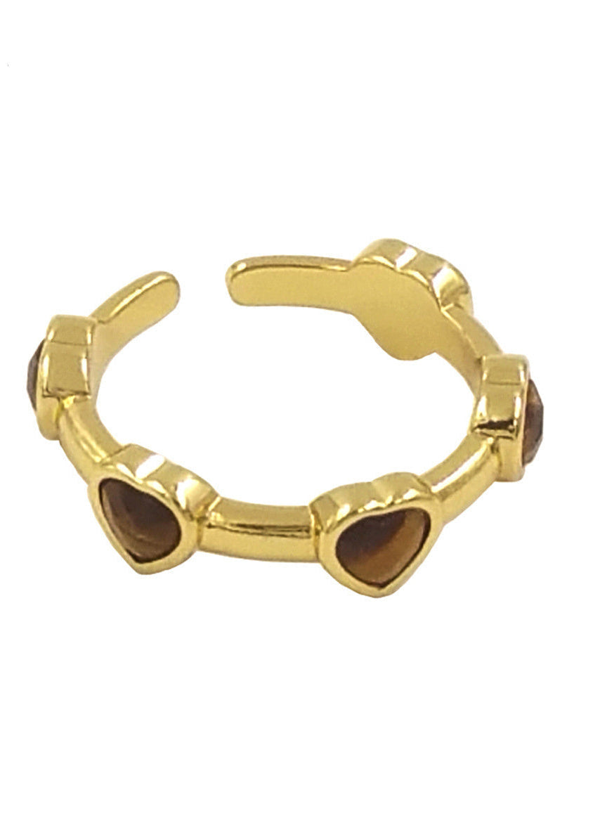 Colorful Stone Small Love Ring