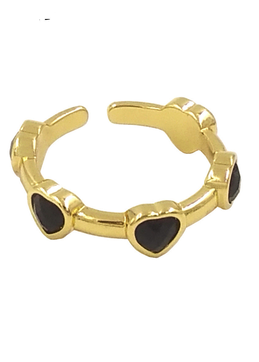 Colorful Stone Small Love Ring