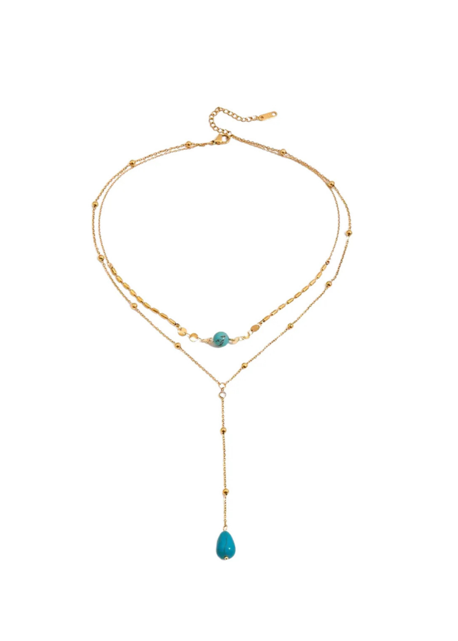 Oyster Turquoise Layered Necklace